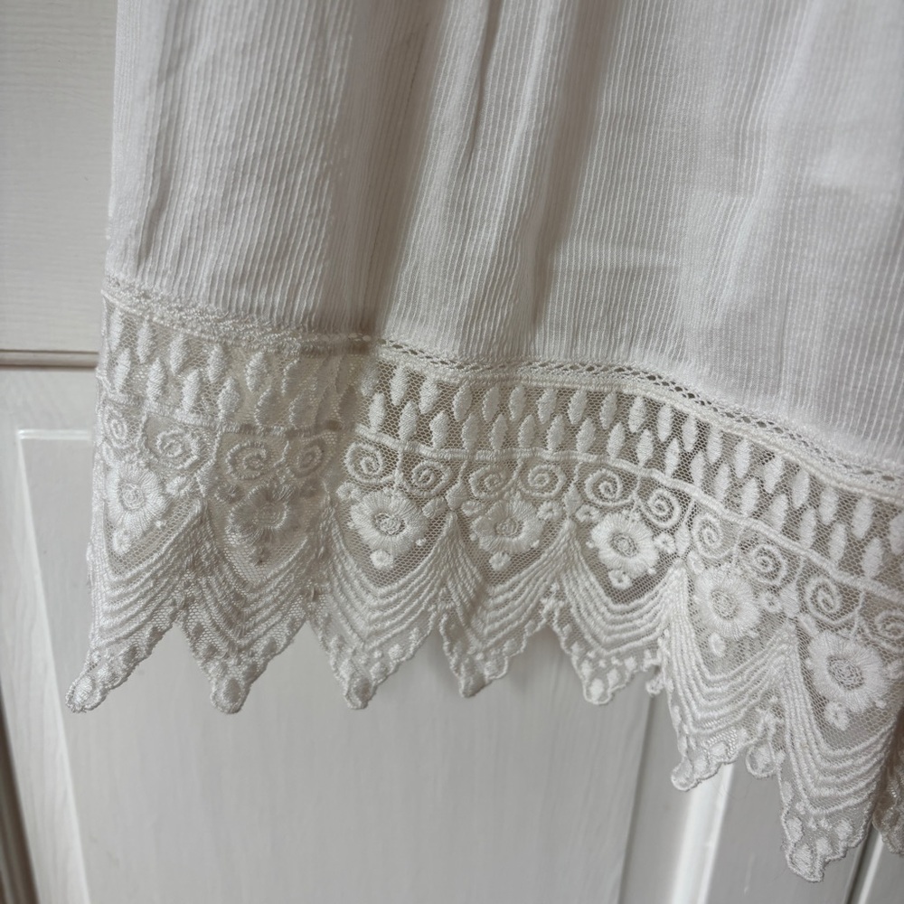 Ulla Johnson Sheila Dress White Lace Sleeve Embroider Midi Revolve Size 8 Medium - Picture 8 of 16
